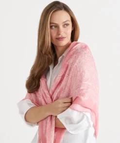 Sussan Scarves>Bandana Print Scarf - Pink PINK SUNSET