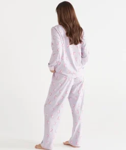 Sussan Pyjama Sets|Bcna>BCNA Heart Print Pyjama Set LILAC