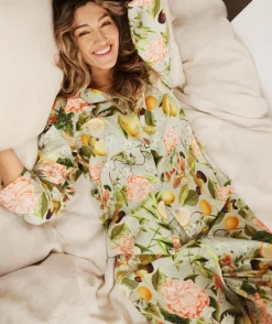 Sussan Pyjama Sets>Blooming Floral Orchard Pyjama Set SAGE GREEN