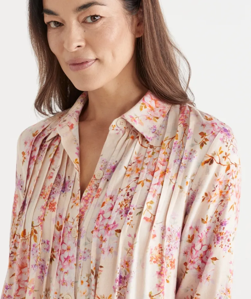 Sussan Nighties>Blossom Floral Print Nightie CREAM