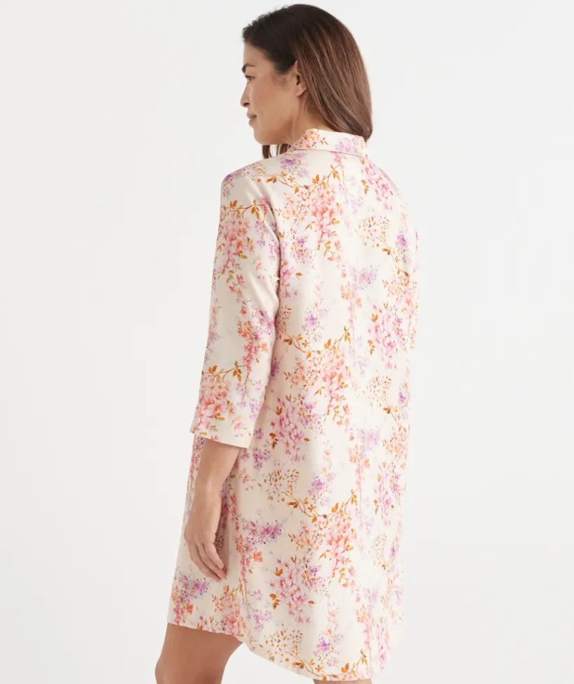 Sussan Nighties>Blossom Floral Print Nightie CREAM