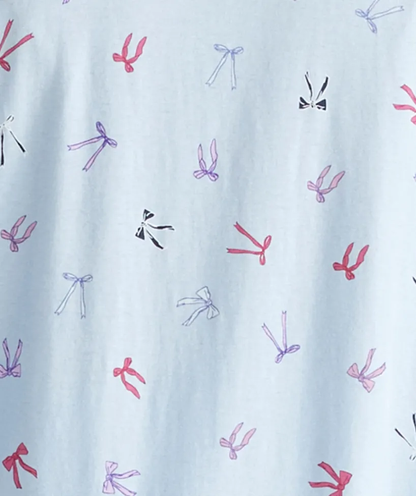 Sussan Pyjama Sets>Bow Print Novelty Pyjama Set BLUEBELL