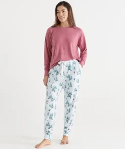 Sussan Pyjama Bottoms>Brushed Snow Novelty Pyjama Pant BLUE