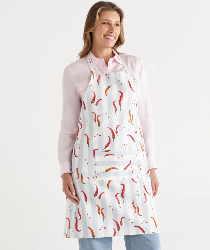 Sussan Gift & Wellbeing>Chillies Print Apron RED