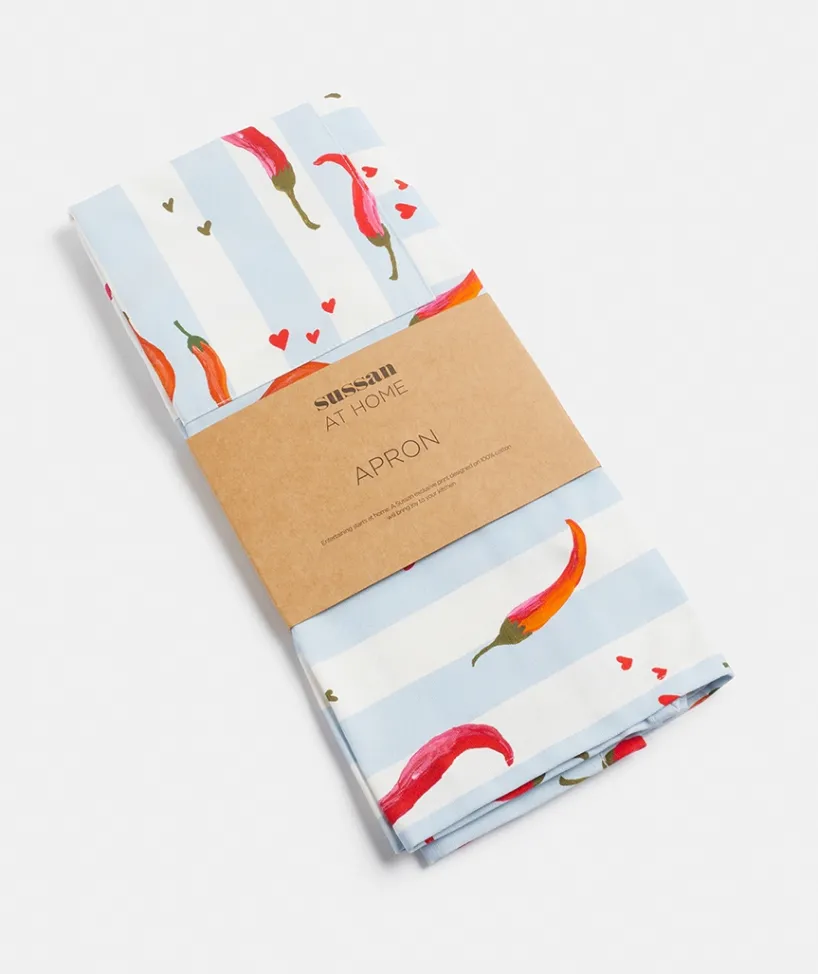 Sussan Gift & Wellbeing>Chillies Print Apron RED