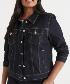 Sussan Denim|Jackets & Coats>Classic Denim Jacket RINSE WASH