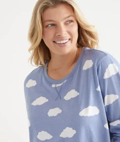 Sussan Pyjama Sets>Cloud Print Long Sleeve Pyjama Set