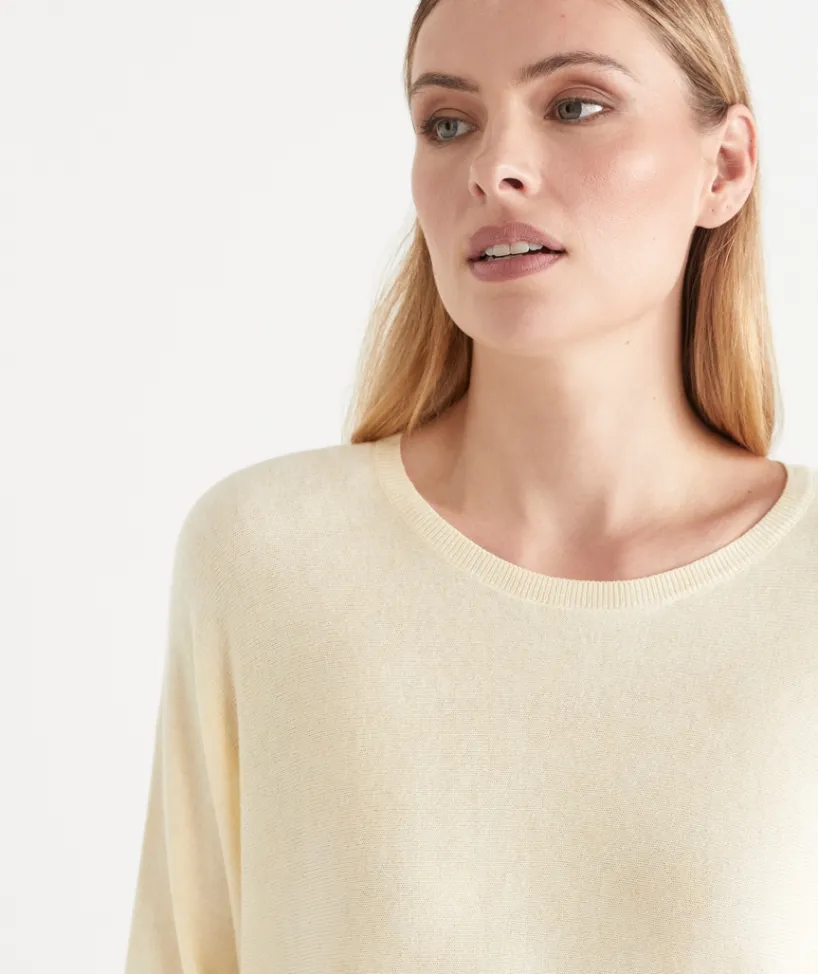 Sussan Tops|Knitwear>Curved Hem Crew Neck Jumper