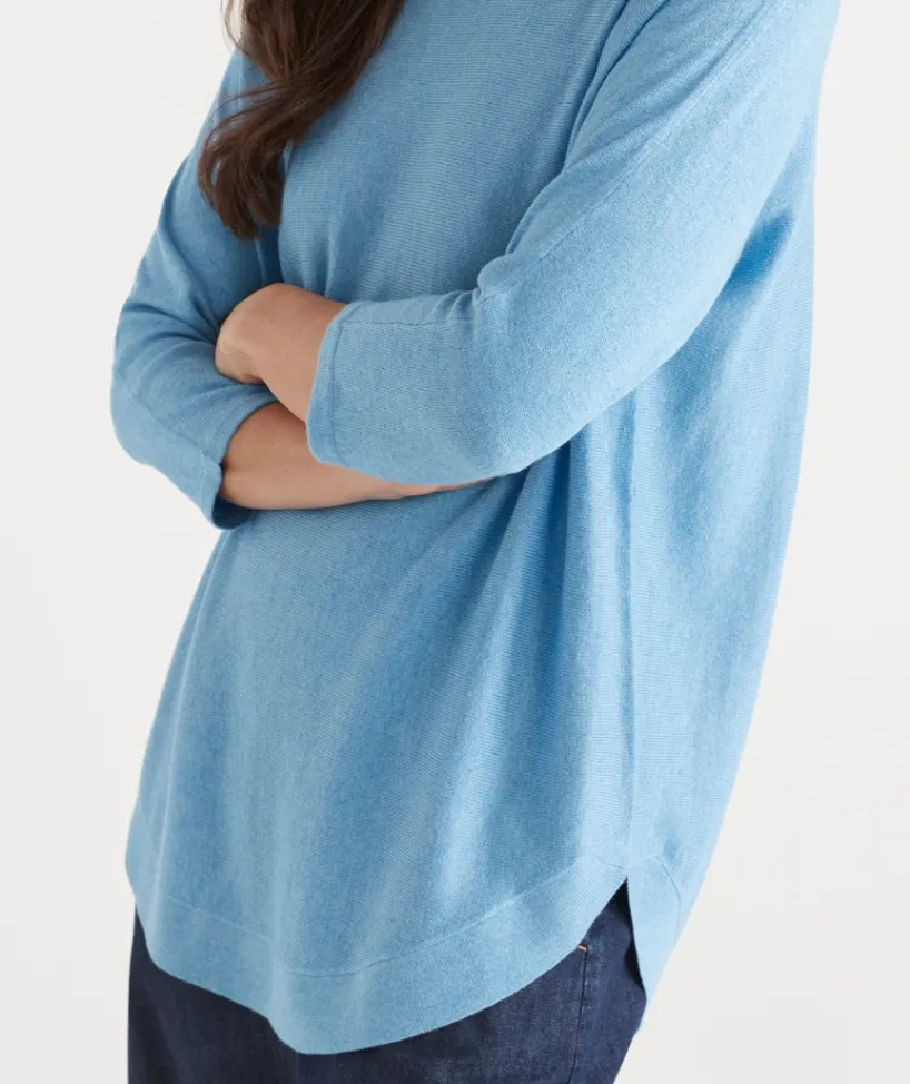 Sussan Tops|Knitwear>Curved Hem Crew Neck Jumper