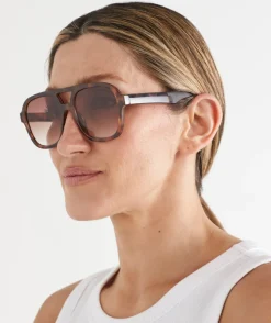 Sussan Sunglasses>Dark Tort Algarve Sunglasses TORTOISE SHELL