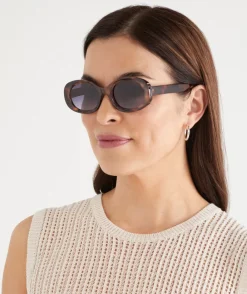Sussan Sunglasses>Derry Dart Tort Sunglasses TORTOISE SHELL