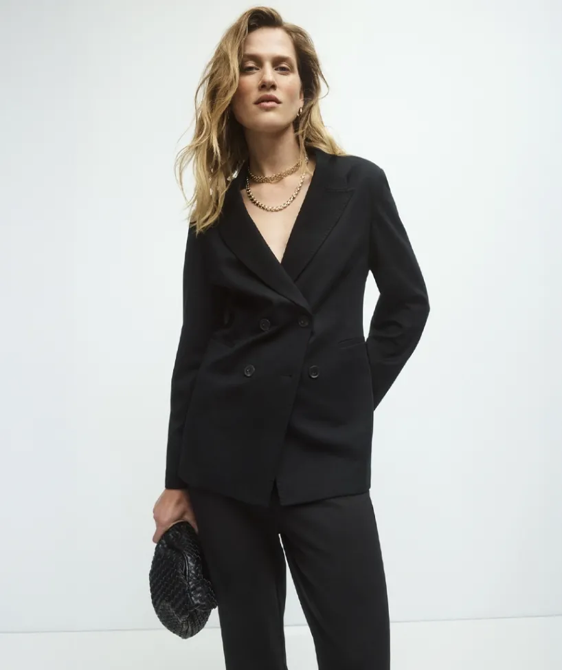 Sussan Jackets & Coats|Coats>Double Breasted Ponte Blazer