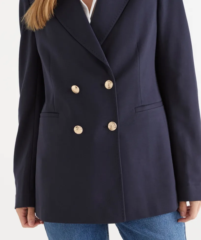Sussan Everyday Icons>Double Breasted Ponte Blazer