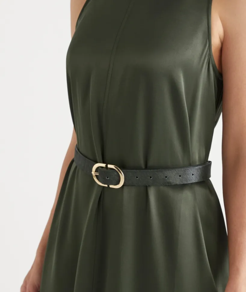 Sussan Belts>Double Buckle Wide Belt PINE