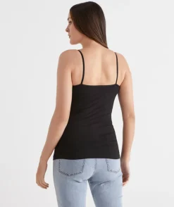 Sussan Tops|T-Shirts>Essential Cami 2 Pack - BLACK/WHITE