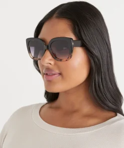 Sussan Sunglasses>Esther Oversized Sunglasses BLACK