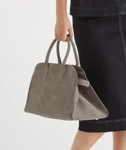 Sussan Bags>Faux Suede Tote Bag - GREY