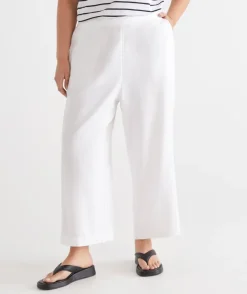 Sussan Pants>Flat Front Culotte WHITE
