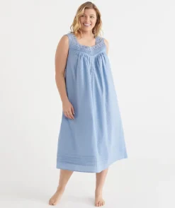 Sussan Nighties>Flock Spot Sleeveless Nightie