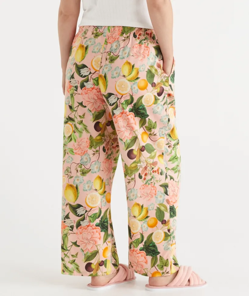 Sussan Pyjama Bottoms>Floral Botanical Orchard Pyjama Pant PINK LEMONADE