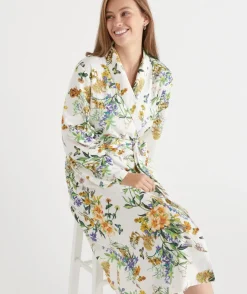 Sussan Dressing Gowns>Floral Field Robe CREAM