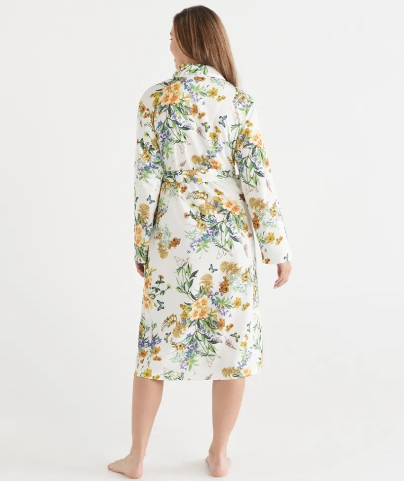 Sussan Dressing Gowns>Floral Field Robe CREAM
