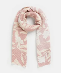Sussan Knit Accessories|Scarves>Floral Whisper Plisse Scarf ROSE