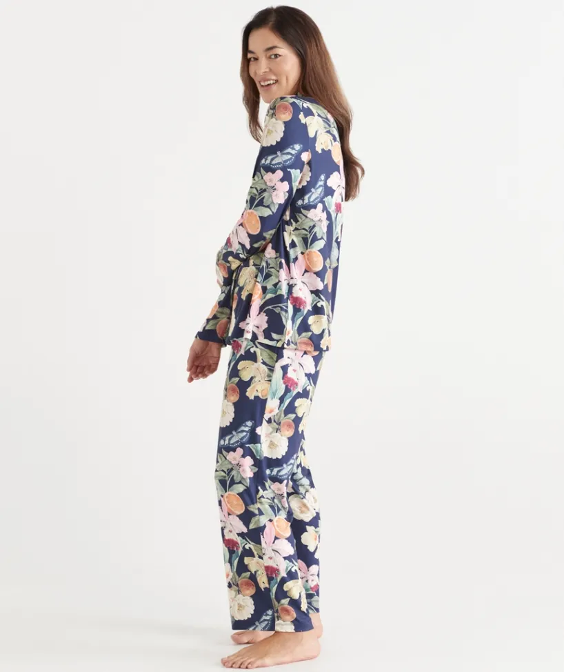 Sussan Pyjama Sets>Fruity Floral Pyjama Set FRENCH NAVY