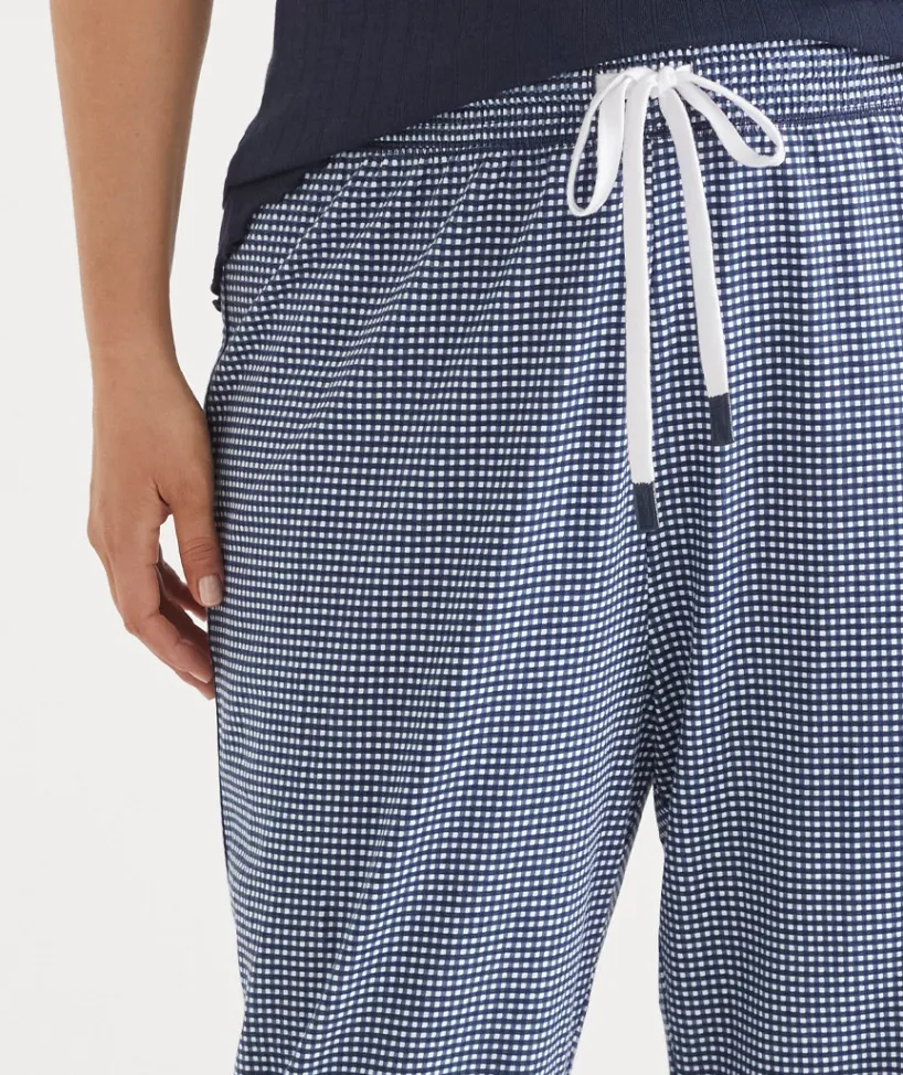 Sussan Pyjama Bottoms>Gingham 3/4 Pyjama Pant