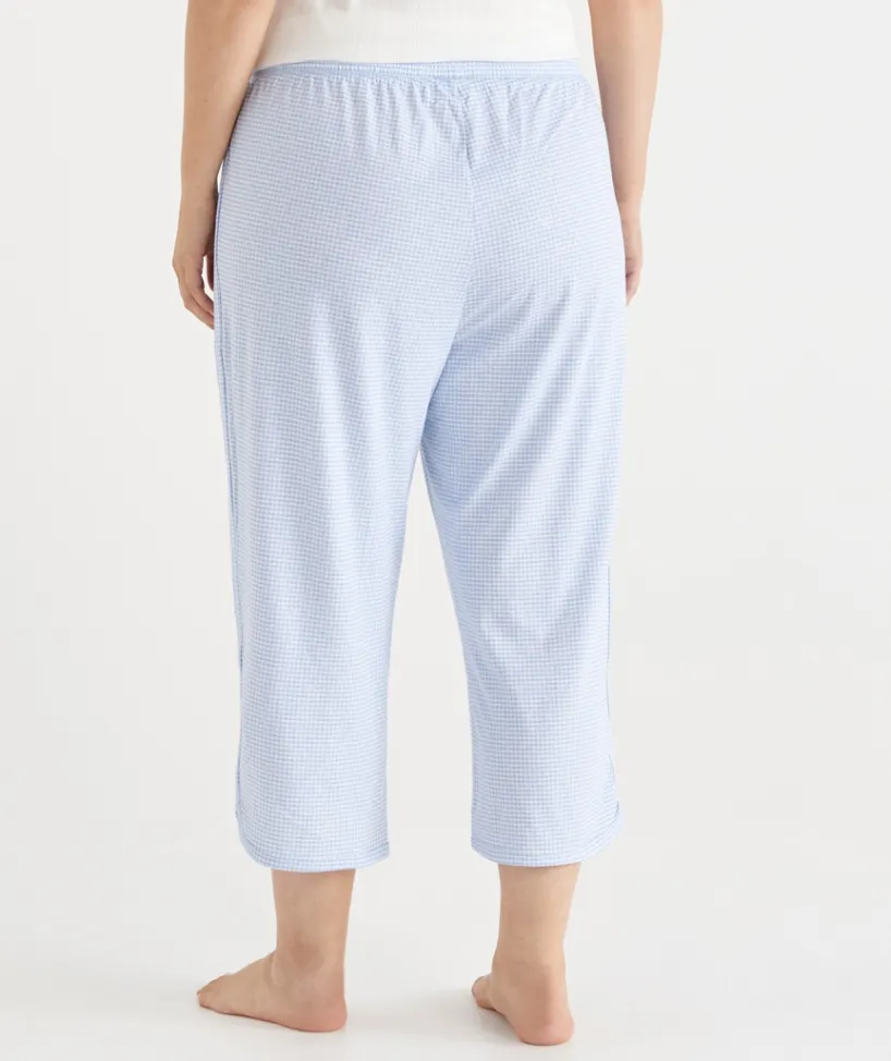 Sussan Pyjama Bottoms>Gingham 3/4 Pyjama Pant