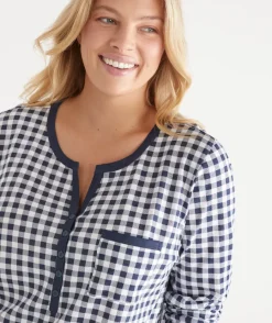 Sussan Nighties|Everyday Icons>Gingham Long Sleeve Nightie