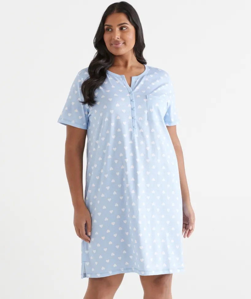 Sussan Nighties|Everyday Icons>Heart Short Sleeve Nightie