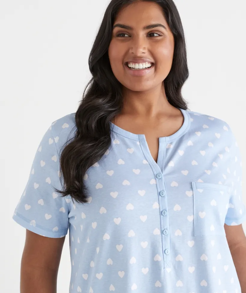 Sussan Nighties|Everyday Icons>Heart Short Sleeve Nightie