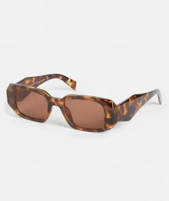 Sussan Sunglasses>Ibiza Black Rectangle Sunglasses TORTOISE SHELL