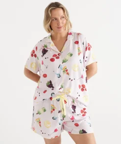 Sussan Pyjama Sets>Italy Novelty Shortie Pyjama Set PINK