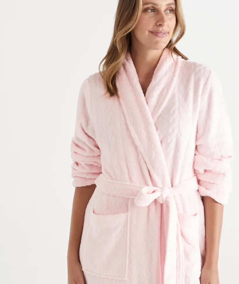 Sussan Dressing Gowns>Jacquard Fluffy Robe