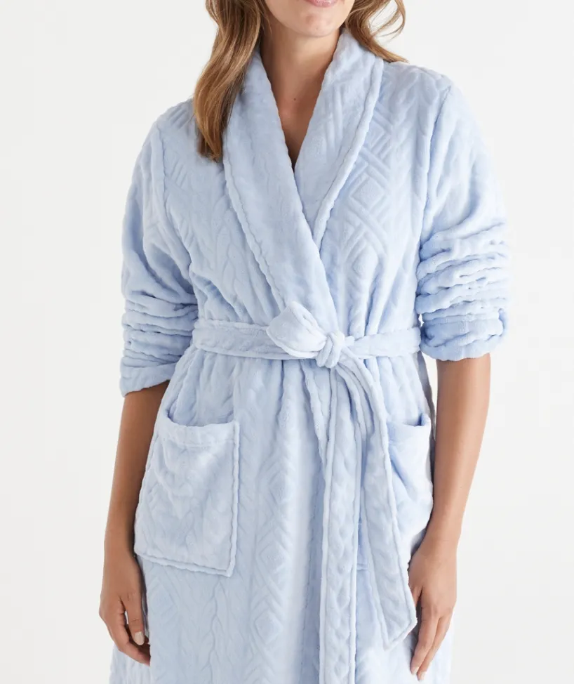 Sussan Dressing Gowns>Jacquard Fluffy Robe