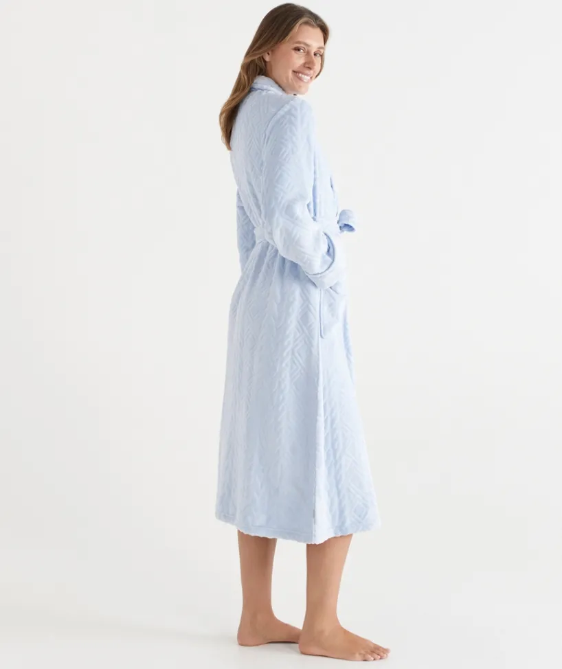 Sussan Dressing Gowns>Jacquard Fluffy Robe