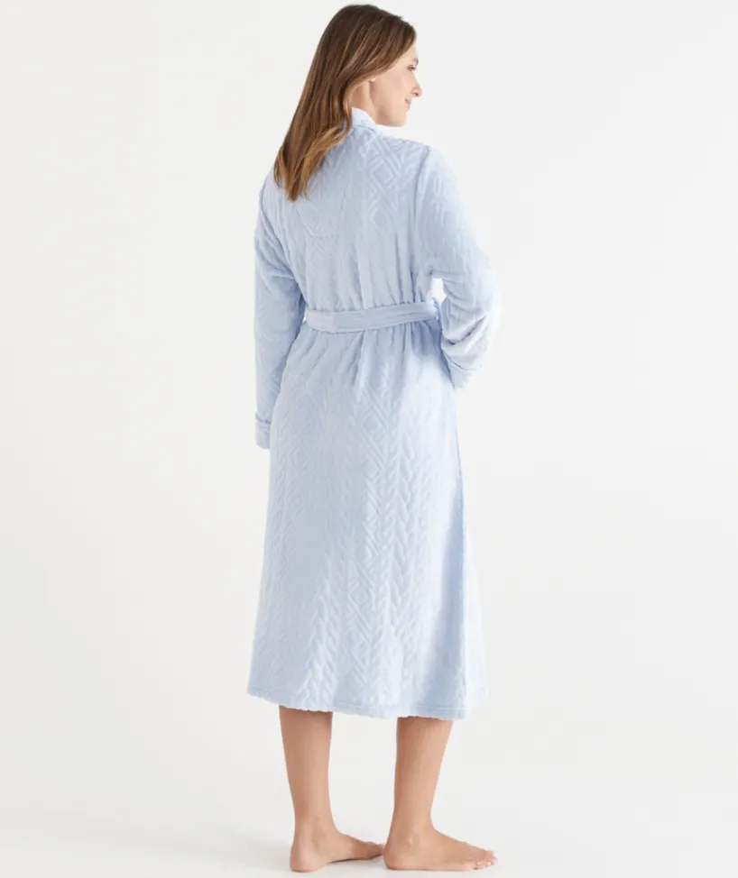 Sussan Dressing Gowns>Jacquard Fluffy Robe