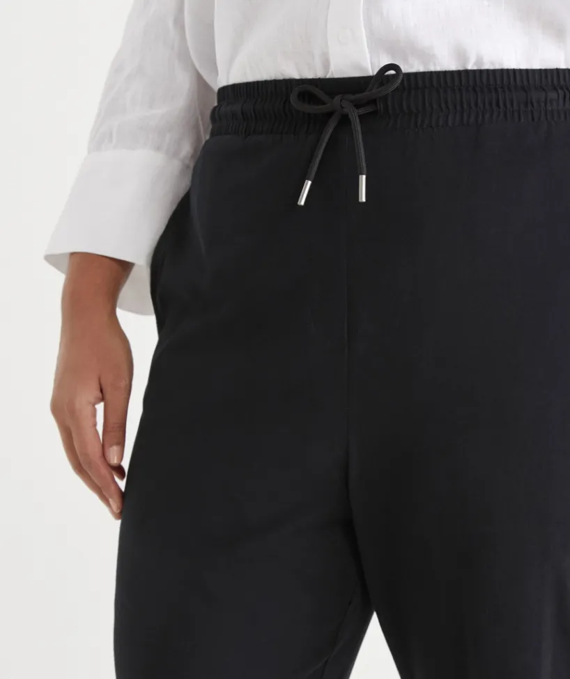 Sussan Pants|Loungewear>Jersey Relaxed Drawstring Pant - BLACK