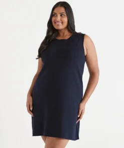 Sussan Dresses|Knitwear>Knit Shift Dress INK