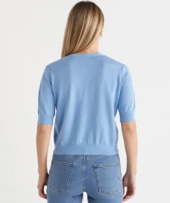 Sussan Tops|Knit Cardigans>Knit Short Sleeve V Neck Cardigan