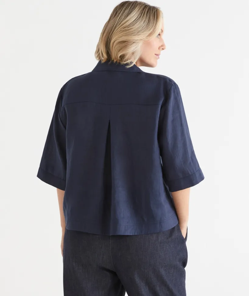 Sussan Tops|Shirts & Blouses>LINEN SS SHIRT