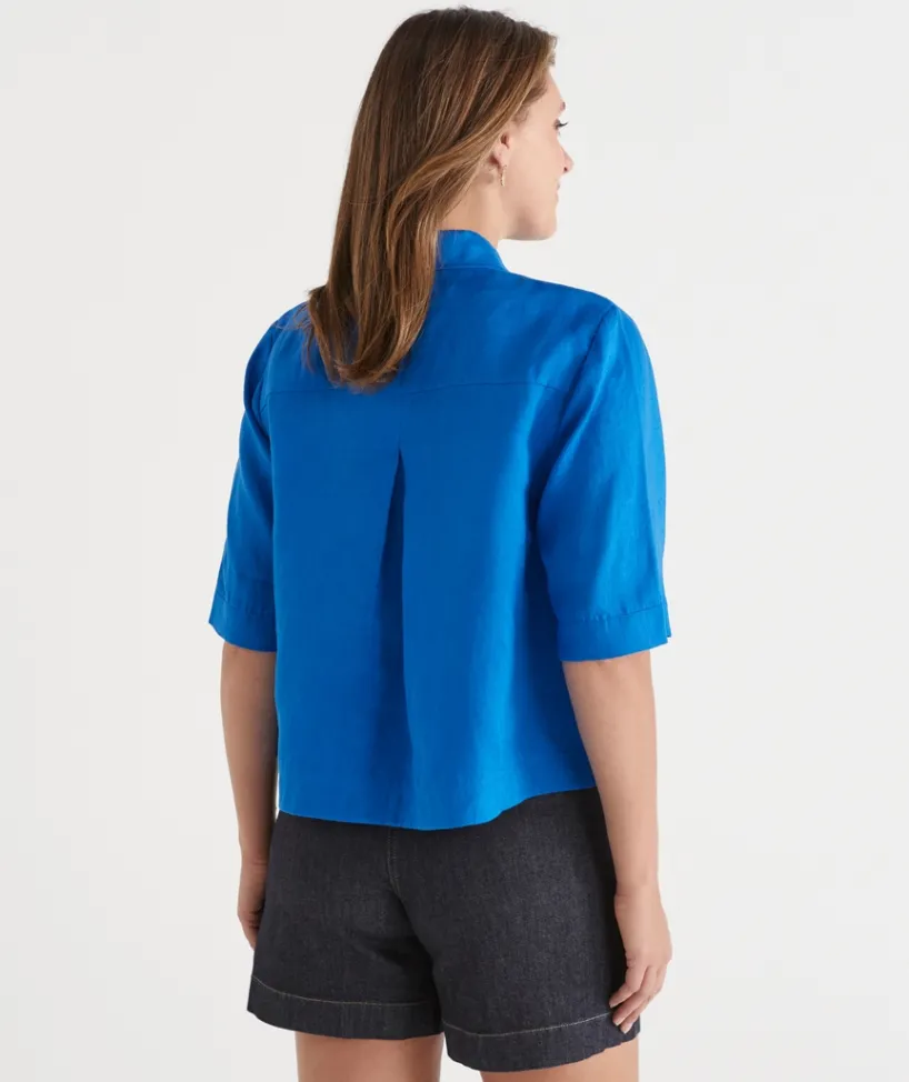 Sussan Tops|Shirts & Blouses>LINEN SS SHIRT