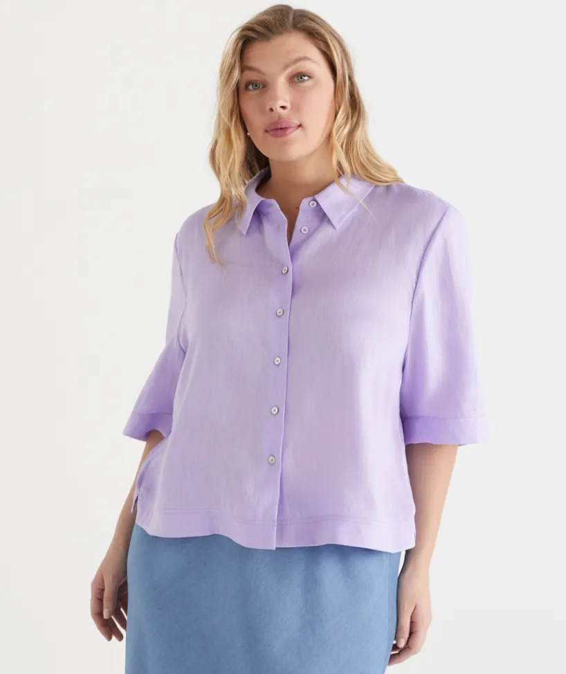 Sussan Tops|Shirts & Blouses>LINEN SS SHIRT