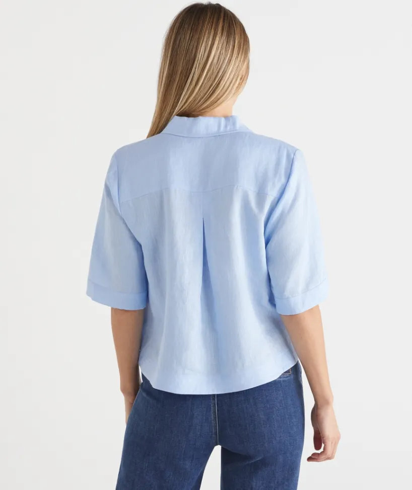 Sussan Tops|Shirts & Blouses>LINEN SS SHIRT