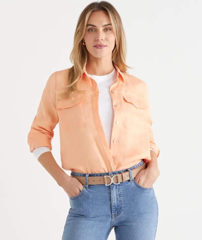 Sussan Tops|Shirts & Blouses>Linen Urban Shirt