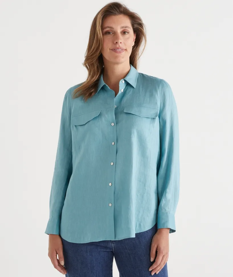 Sussan Tops|Shirts & Blouses>Linen Urban Shirt