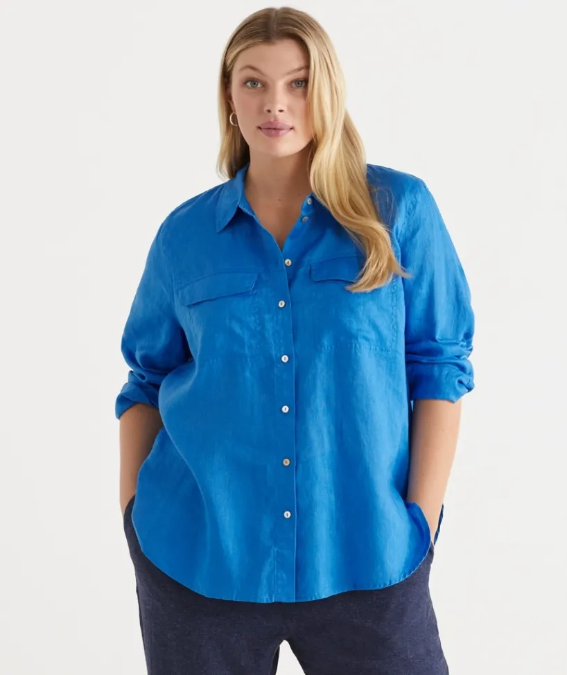 Sussan Tops|Shirts & Blouses>Linen Urban Shirt