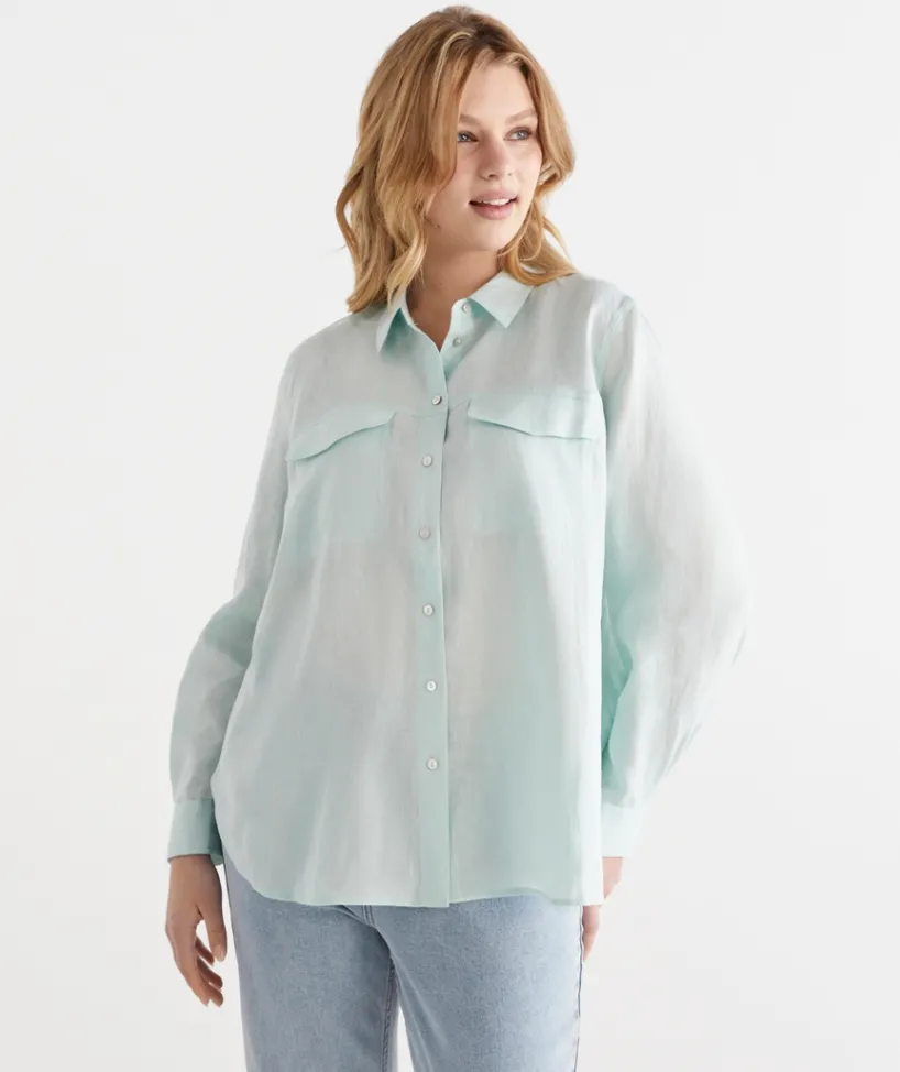 Sussan Tops|Shirts & Blouses>Linen Urban Shirt